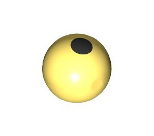 LEGO Bright Light Yellow Technic Ball with Black Circle / Pupil (18384 / 105172)