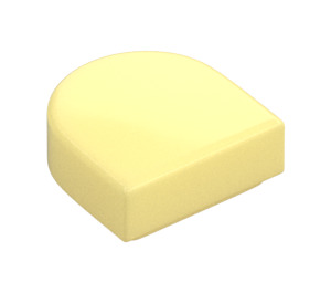 LEGO Jaune Clair Brillant Tuile 1 x 1 Demi ovale (24246 / 35399)