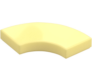 LEGO Bright Light Yellow Tile 2 x 2 Curved Corner (27925)