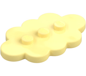 LEGO Bright Light Yellow Tile 3 x 5 Cloud with 3 Studs (35470)