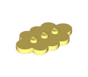 LEGO Bright Light Yellow Tile 3 x 5 Cloud with 3 Studs (35470)