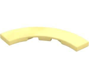 LEGO Bright Light Yellow Tile 4 x 4 Curved Corner with Cutouts (3477 / 27507)