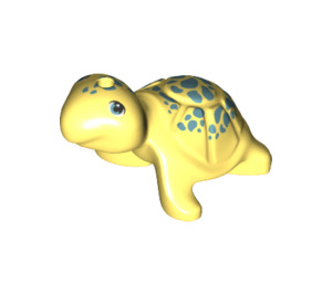 LEGO Bright Light Yellow Turtle (Walking) with Blue scales (66590 / 66709)