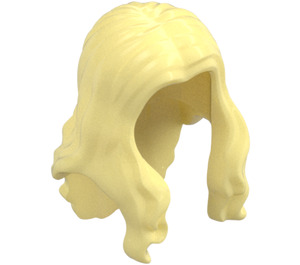 LEGO Bright Light Yellow Wavy Long Hair with Parting (33461 / 95225)