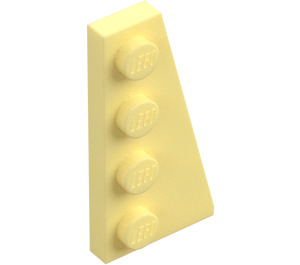 LEGO Giallo chiaro brillante Cuneo Piastra 2 x 4 Ala Destra (41769)