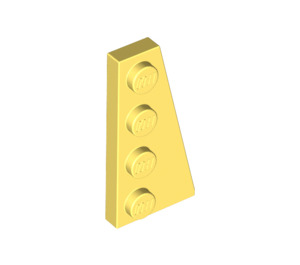 LEGO Jaune clair brillant Coin assiette 2 x 4 Aile Droite (41769)