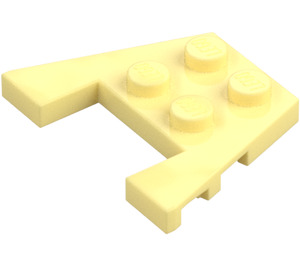 LEGO Leuchtendes Hellgelb Keil Platte 3 x 4 mit Noppenkerben (28842 / 48183)