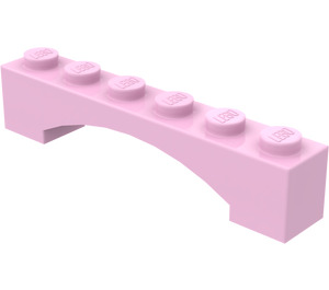 LEGO Fel roze Boog 1 x 6 Verhoogde boog (92950)