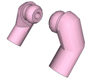 LEGO Bright Pink Arms Matching Pair (Left and Right)