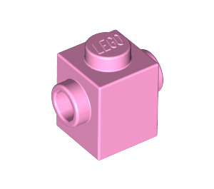 LEGO Leuchtend rosa Backstein 1 x 1 mit Bolzen auf Zwei Gegenüberliegende Seiten (47905)