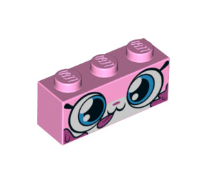 LEGO Rose Pétant Brique 1 x 3 avec Chat Face 'Dessert Unikitty' (3622 / 38906)