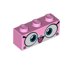 LEGO Bright Pink Brick 1 x 3 with Happy unikitty face (3622 / 38277)
