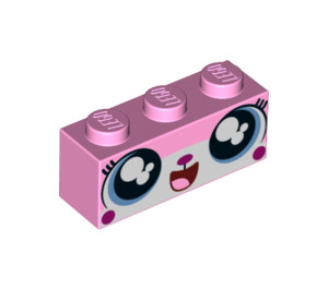 LEGO Bright Pink Brick 1 x 3 with Happy unikitty face with tears (3622 / 49888)