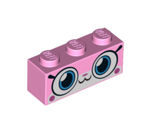 LEGO Světle růžová Kostka 1 x 3 s Smiling unikitty Tvář (3622 / 38312)