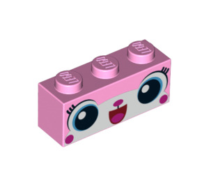 LEGO Lyserød Klods 1 x 3 med Unikitty (3622 / 16859)