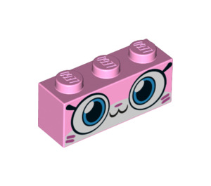 LEGO Bright Pink Brick 1 x 3 with Unikitty Face (3622 / 38880)