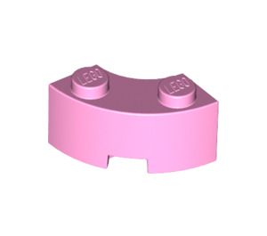 LEGO Leuchtend rosa Backstein 2 x 2 Runden Ecke mit Bolzenkerbe und verstärkter Unterseite (85080)