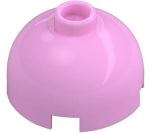 LEGO Rose Pétant Brique 2 x 2 Rond avec Dome Haut (Bosse creuse, support d'essieu) (3262 / 30367)