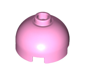 LEGO Leuchtend rosa Backstein 2 x 2 Runden mit Dome oben (Hohlbolzen, Achshalter) (3262 / 30367)