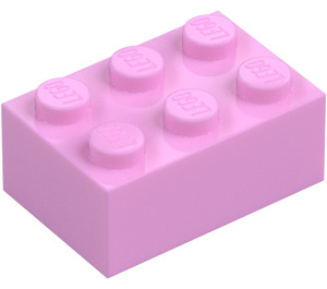 LEGO Leuchtendes Rosa Stein 2 x 3 (3002)