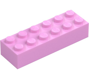 LEGO Světle růžová Kostka 2 x 6 (2456 / 44237)