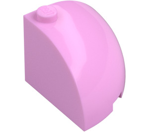 LEGO Fel roze Steen 3 x 3 x 2 Rond Kwart (88293)