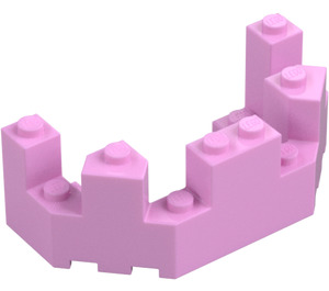 LEGO Bright Pink Brick 4 x 8 x 2.3 Turret Top (6066)