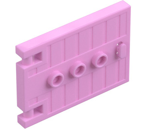 LEGO Lyserød Dør 1 x 5 x 3 med Håndtere (93096)