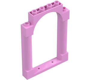 LEGO Fel roze Deur Kader 1 x 6 x 7 met Boog (40066)