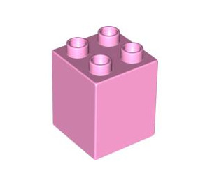 LEGO Leuchtend rosa Duplo Backstein 2 x 2 x 2 (31110)
