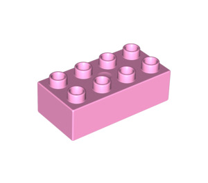 LEGO Leuchtend rosa Duplo Backstein 2 x 4 (3011 / 31459)