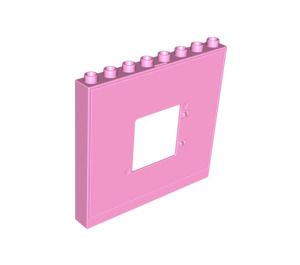 LEGO Bright Pink Duplo Panel 1 x 8 x 6 with Window (11335)