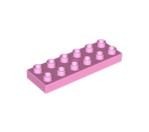 LEGO Leuchtend rosa Duplo Platte 2 x 6 (98233)
