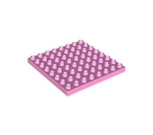 LEGO Leuchtend rosa Duplo Platte 8 x 8 (51262 / 74965)