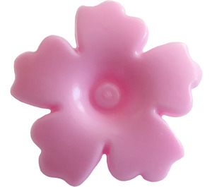 LEGO Bright Pink Flower with Serrated Petals with Small Pin (93080)