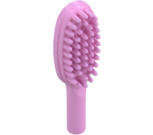 LEGO Lyserød Hairbrush med kort håndtag (10 mm) (3852)