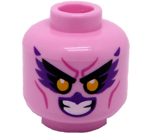 LEGO Bright Pink Harpy Head (Recessed Solid Stud) (3274 / 105575)