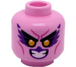 LEGO Bright Pink Harpy Head (Recessed Solid Stud) (3274)