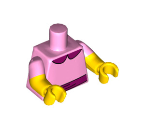 LEGO Fel roze Lisa Simpson Series 2 Minifiguur Torso (973 / 16360)