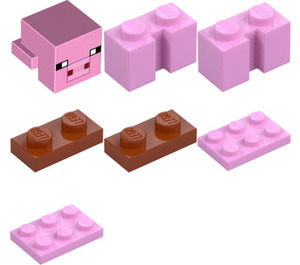 LEGO Rosa brillante Minecraft Pig