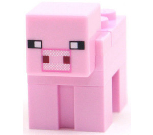 LEGO Leuchtend rosa Minecraft Pig