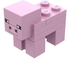 LEGO Světle růžová Minecraft Pig