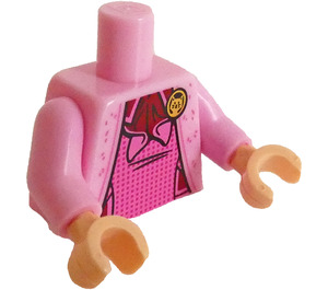 LEGO Bright Pink Minifig Torso withDark Pink Vest and Gold Brooch (973)