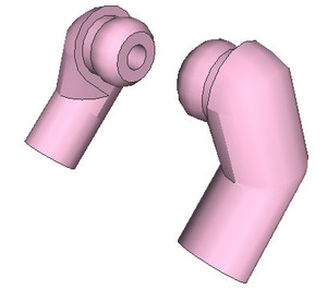 LEGO Fel roze Minifigure Armen (Links en Rechtsaf Pair)