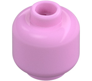 LEGO Bright Pink Minifigure Head (Recessed Solid Stud) (3274 / 3626)