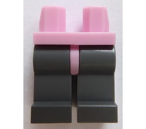 LEGO Leuchtendes Rosa Minifigur Hüften mit Dark Stone Grau Beine (73200 / 88584)