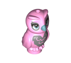 LEGO Bright Pink Owl with Silver Patches and Turquoise Beak (67888 / 67895)