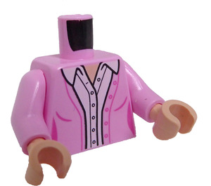 LEGO Fel roze Pam Beesly Minifig Torso (973 / 76382)