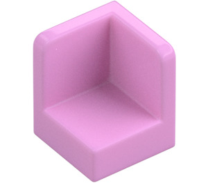 LEGO Fel roze Paneel 1 x 1 Hoek met Afgeronde hoeken (6231)