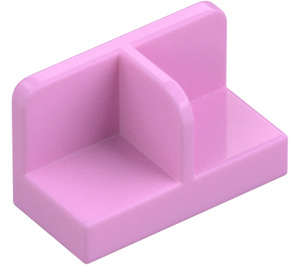 LEGO Bright Pink Panel 1 x 2 x 1 with Thin Central Divider and Rounded Corners (18971 / 93095)